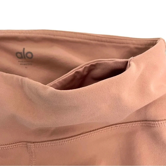 Alo Yoga Ultimate High Waisted Stripe Mesh Leggings Pink Rosewater Athletic S - Picture 7 of 10